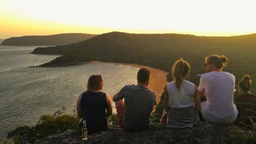 Looking down on Pearl Beach, Australia